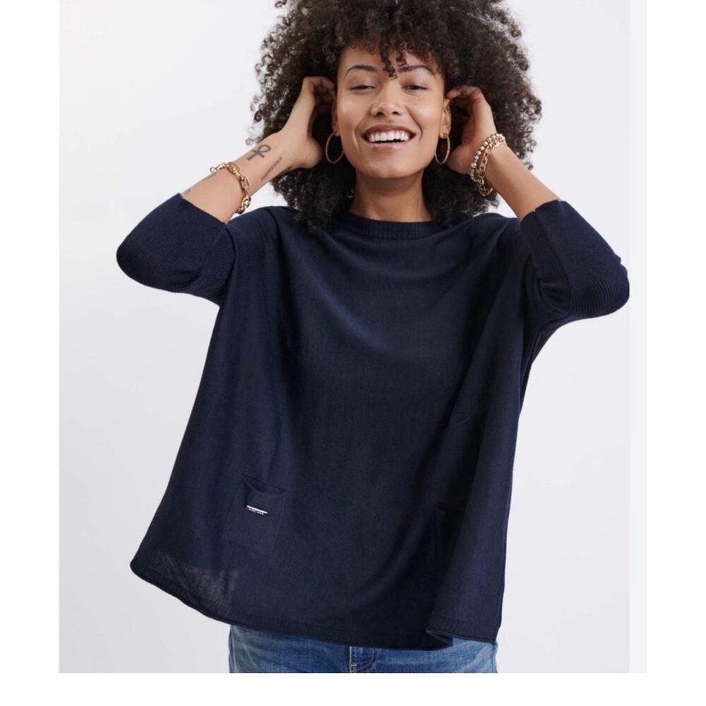 Mer Sea Navy Blue Women's Sweater One Size